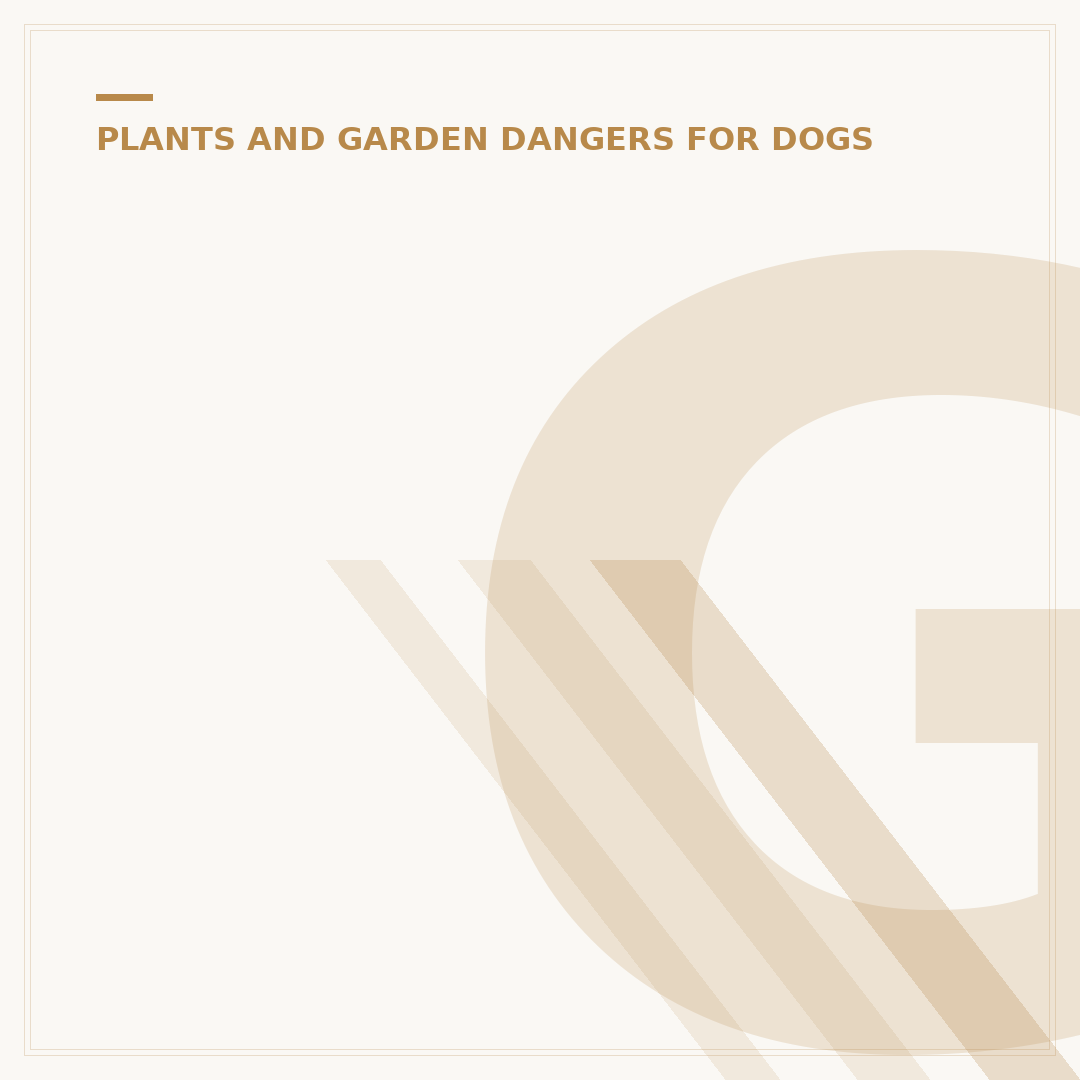 Garden Plants Poisonous to Dogs