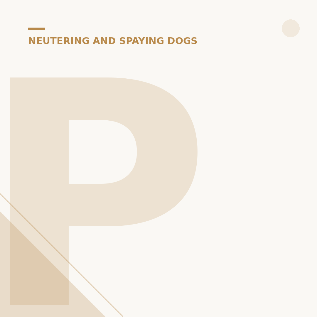 Pros and Cons of Spaying and Neutering Dogs