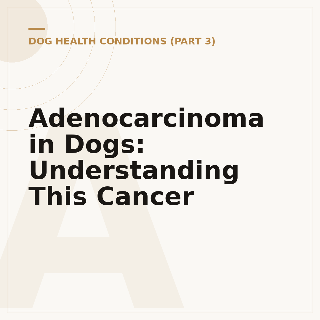 Adenocarcinoma in Dogs: Understanding This Cancer