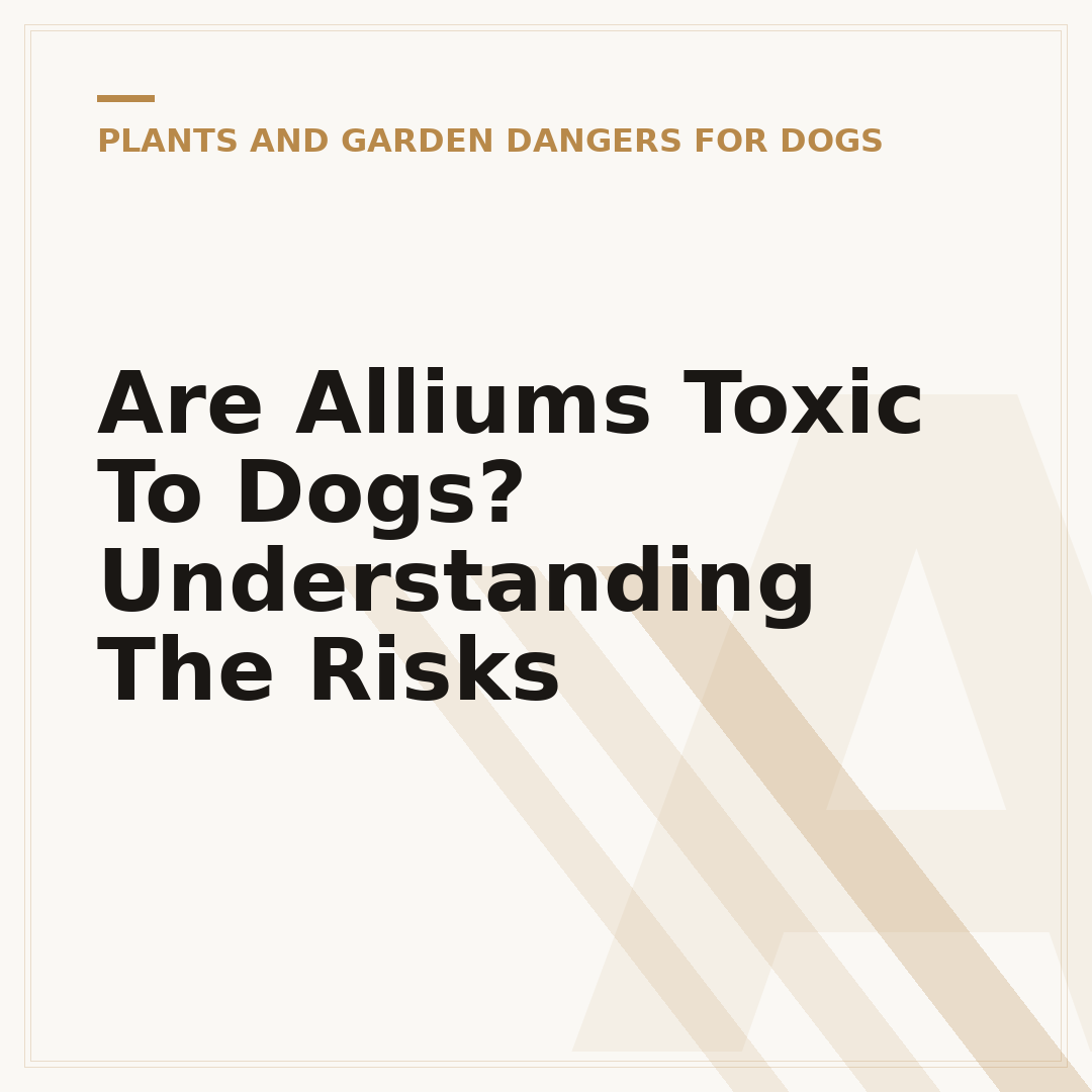 Are Alliums Toxic To Dogs? Understanding The Risks