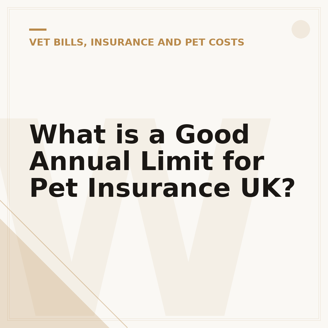What is a Good Annual Limit for Pet Insurance UK?