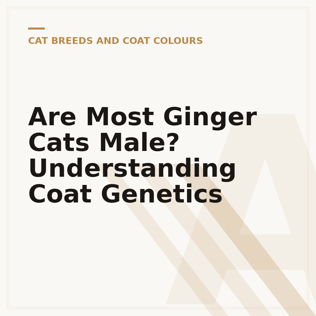 Are Most Ginger Cats Male? Understanding Coat Genetics