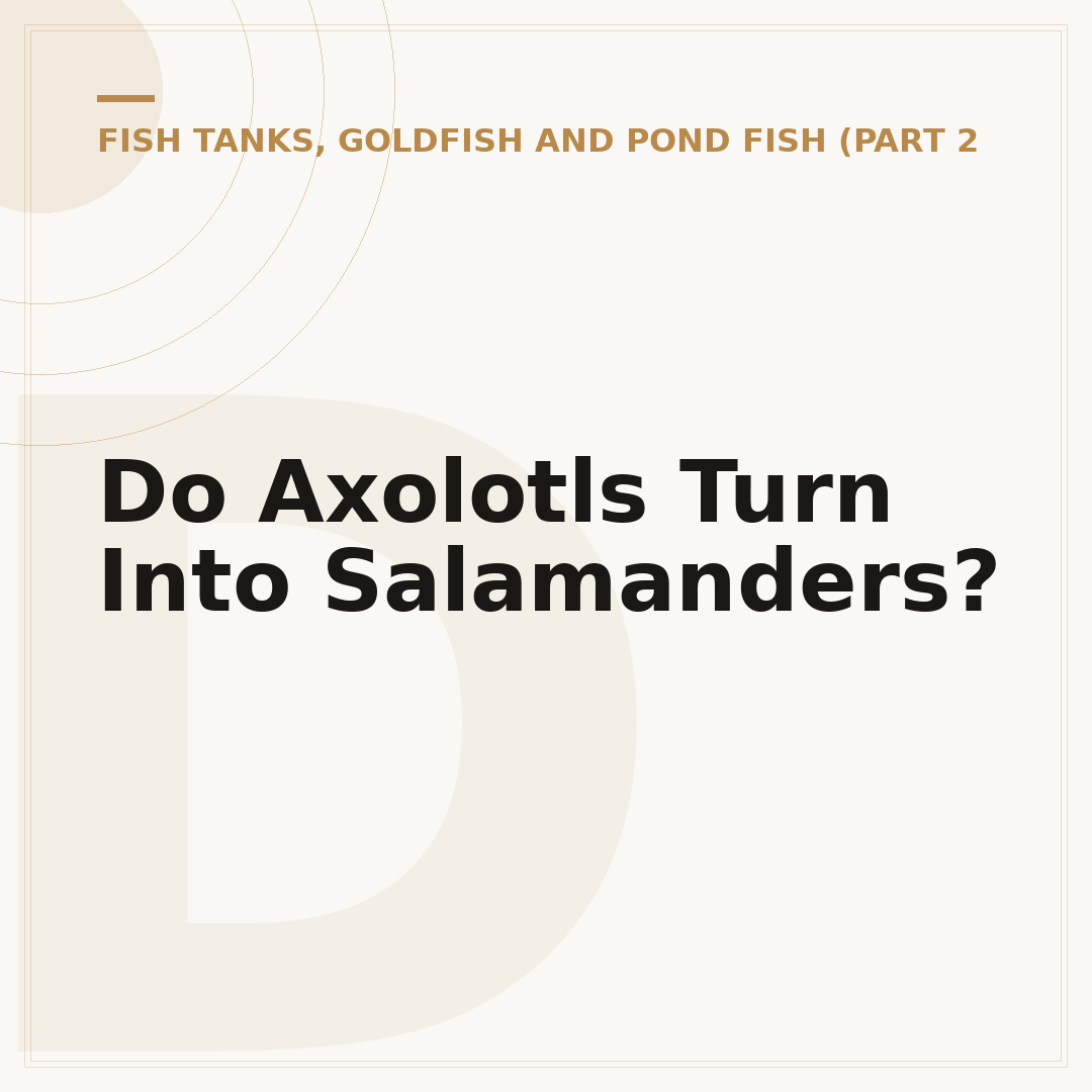 Do Axolotls Turn Into Salamanders?