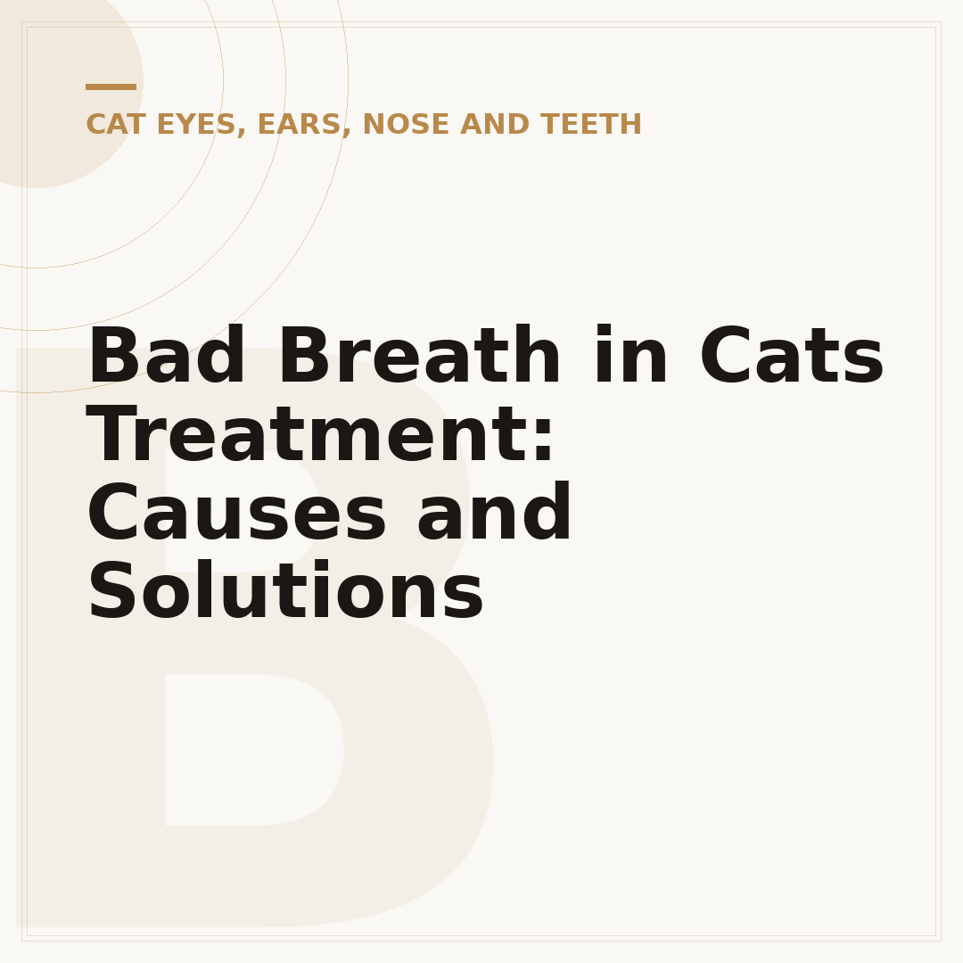 Bad Breath in Cats Treatment: Causes and Solutions