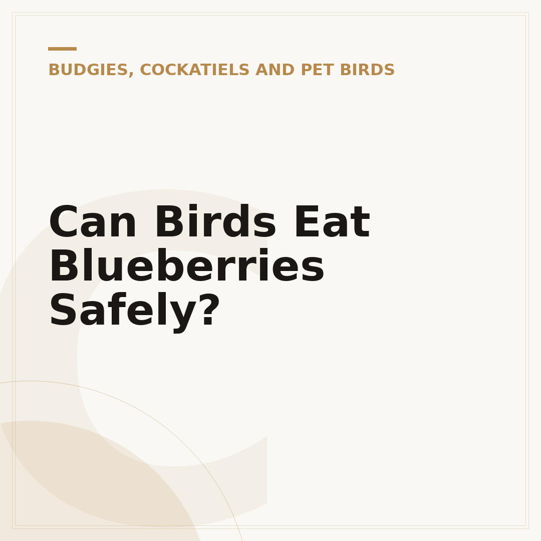 Can Birds Eat Blueberries Safely?