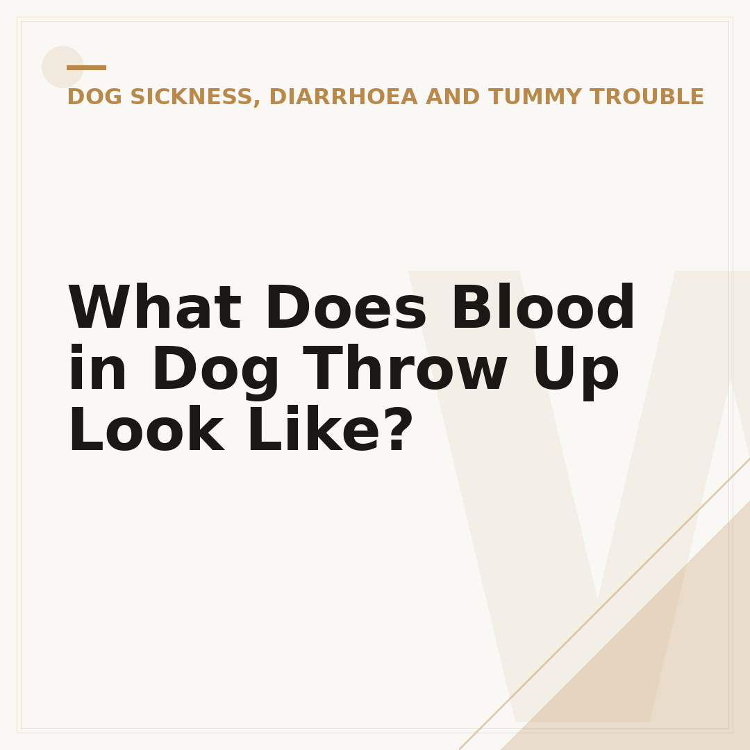 What Does Blood in Dog Throw Up Look Like?