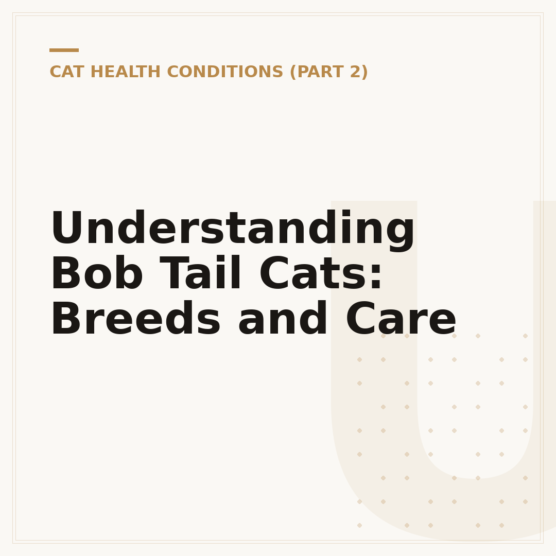 Understanding Bob Tail Cats: Breeds and Care