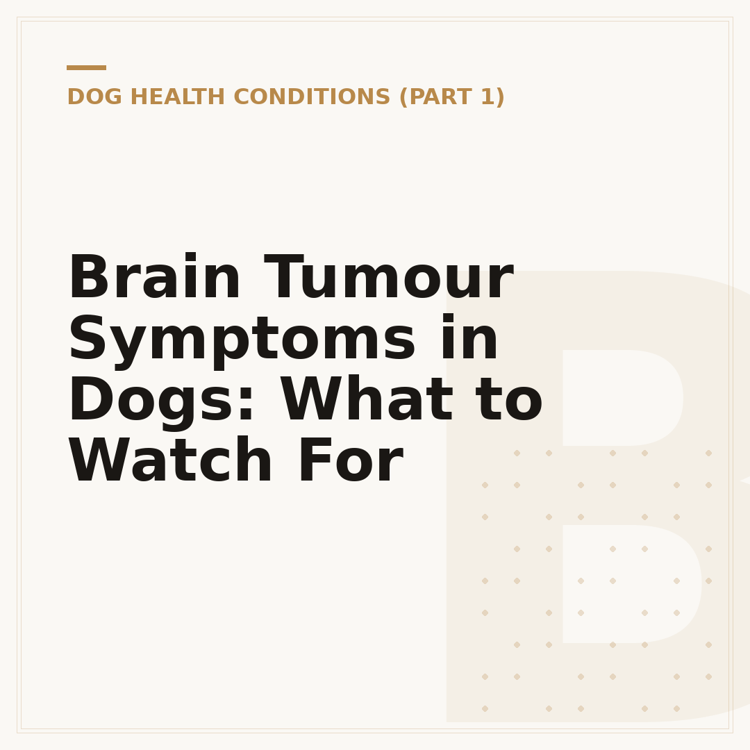 Brain Tumour Symptoms in Dogs: What to Watch For