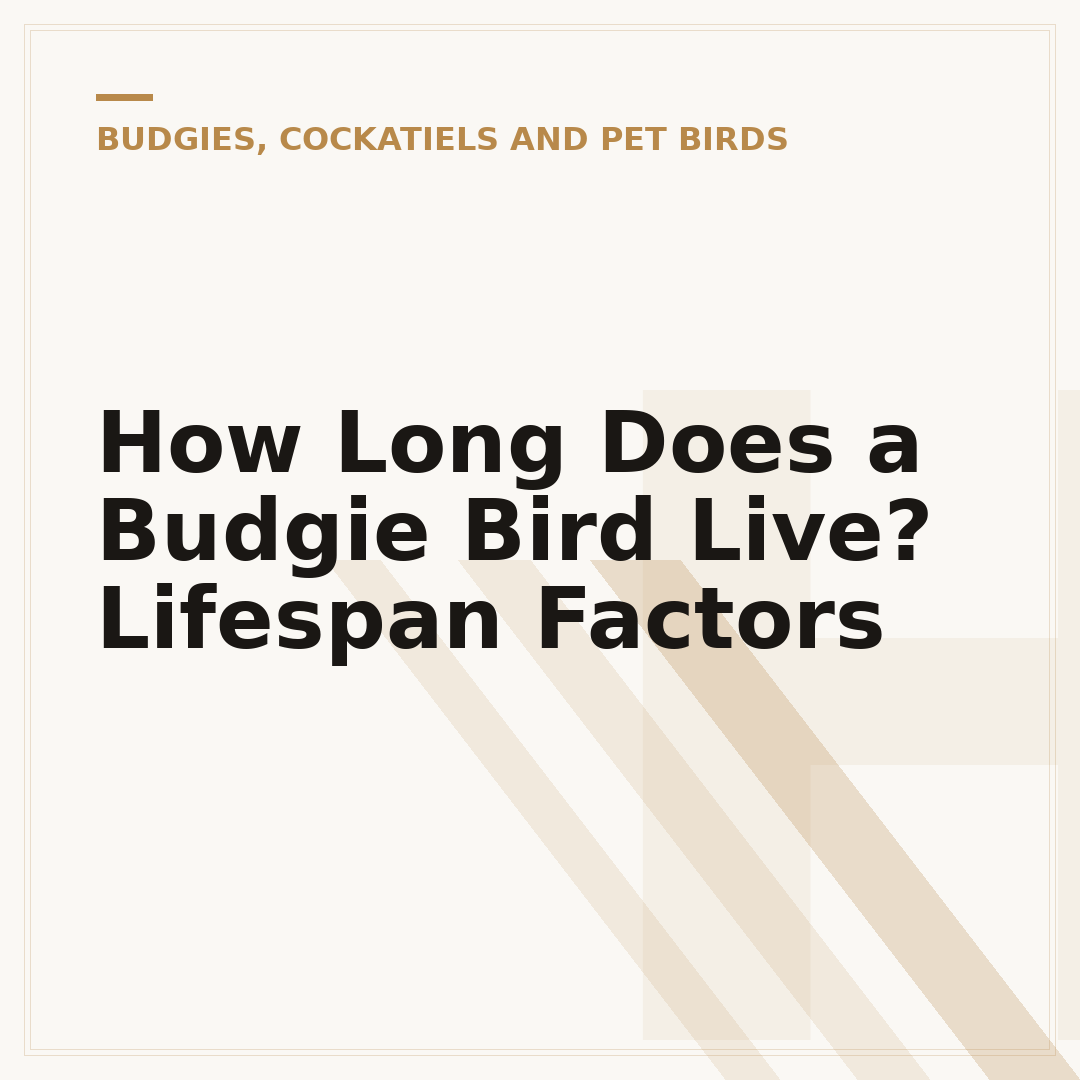 How Long Does a Budgie Bird Live? Lifespan Factors