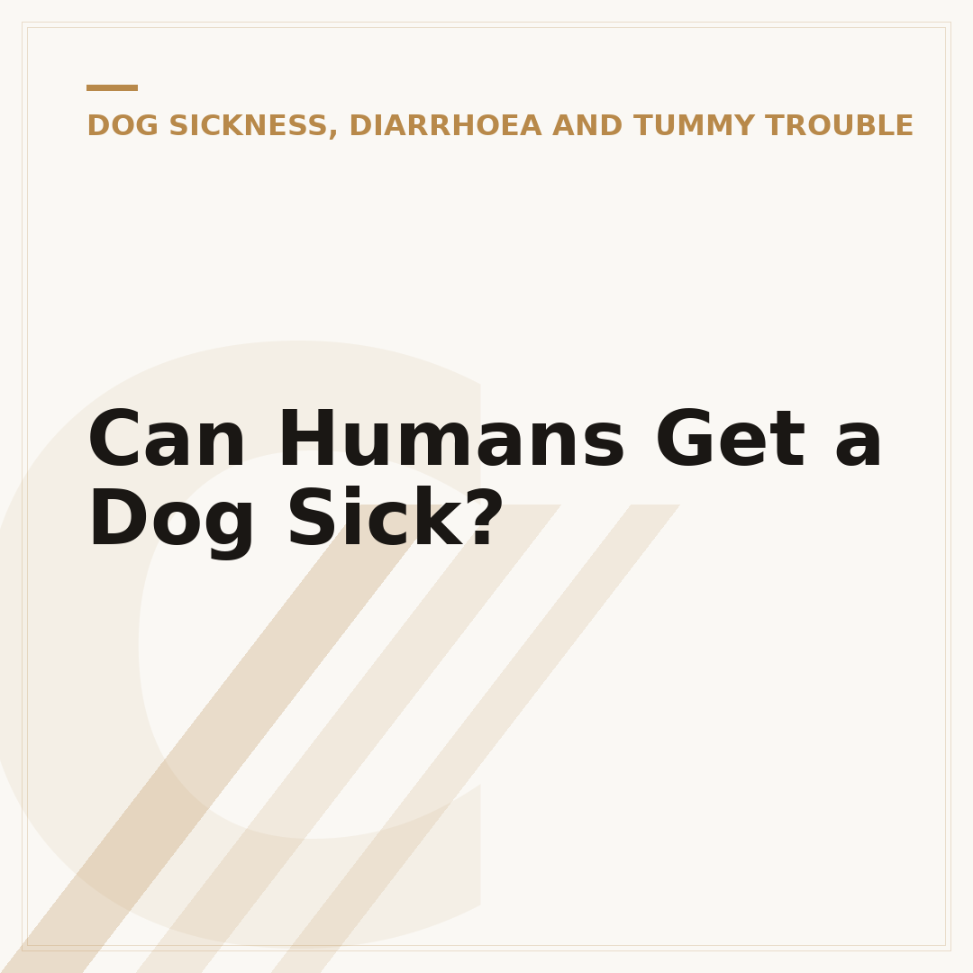 Can Humans Get a Dog Sick?