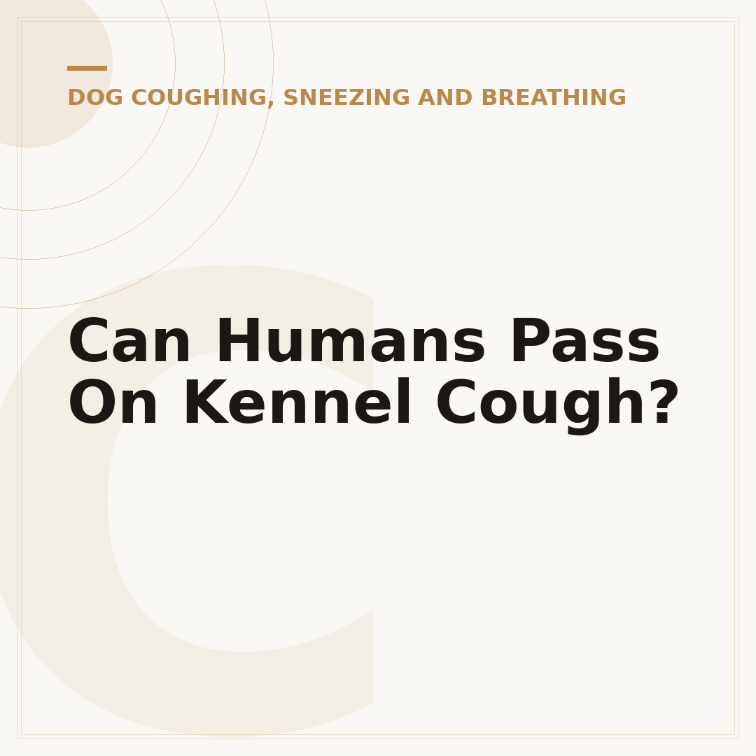 Can Humans Pass On Kennel Cough?