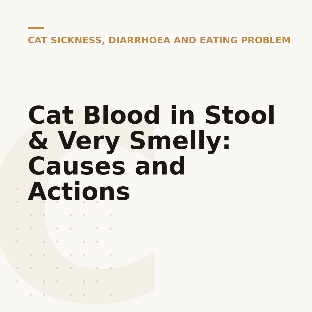 Cat Blood in Stool & Very Smelly: Causes and Actions