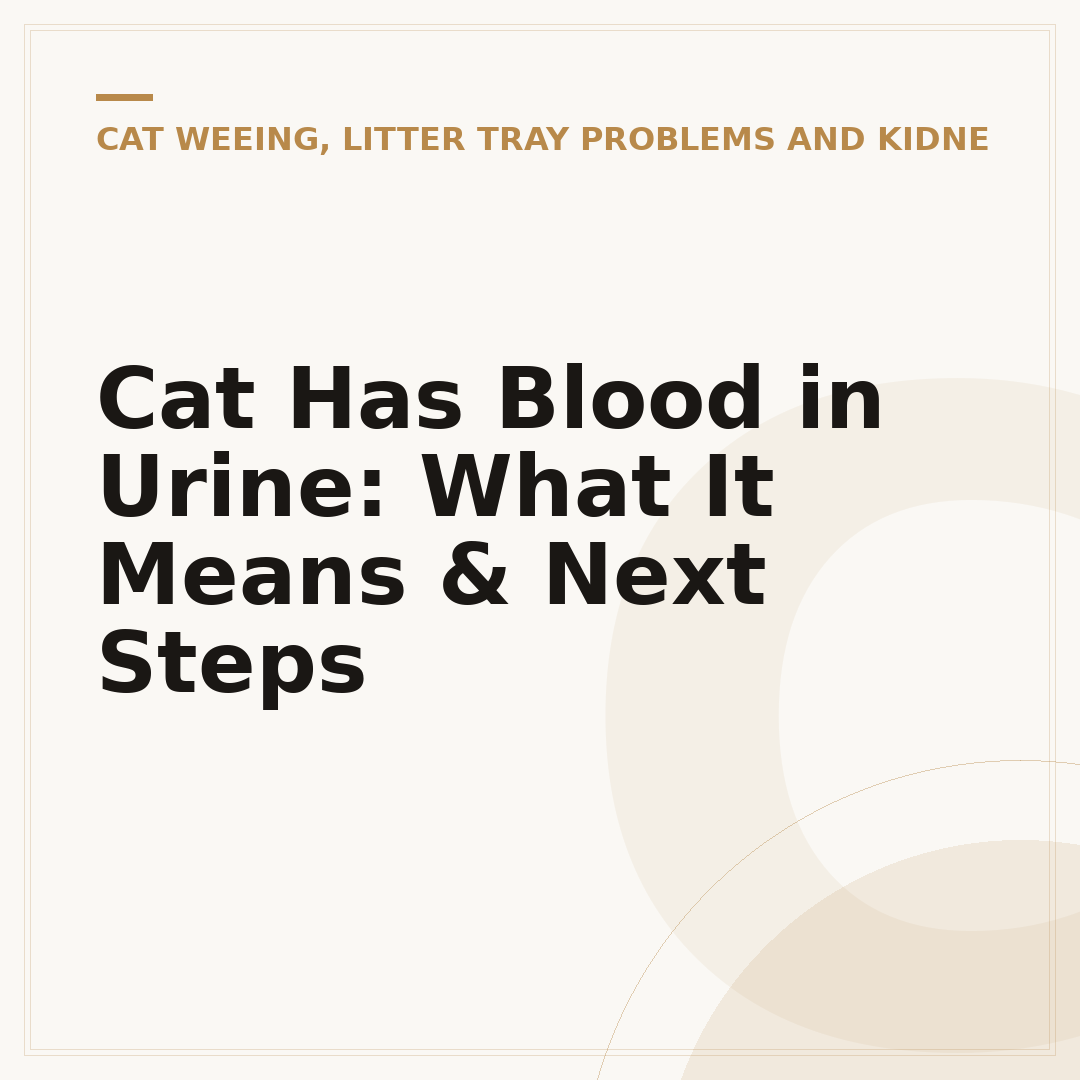 Cat Has Blood in Urine: What It Means & Next Steps