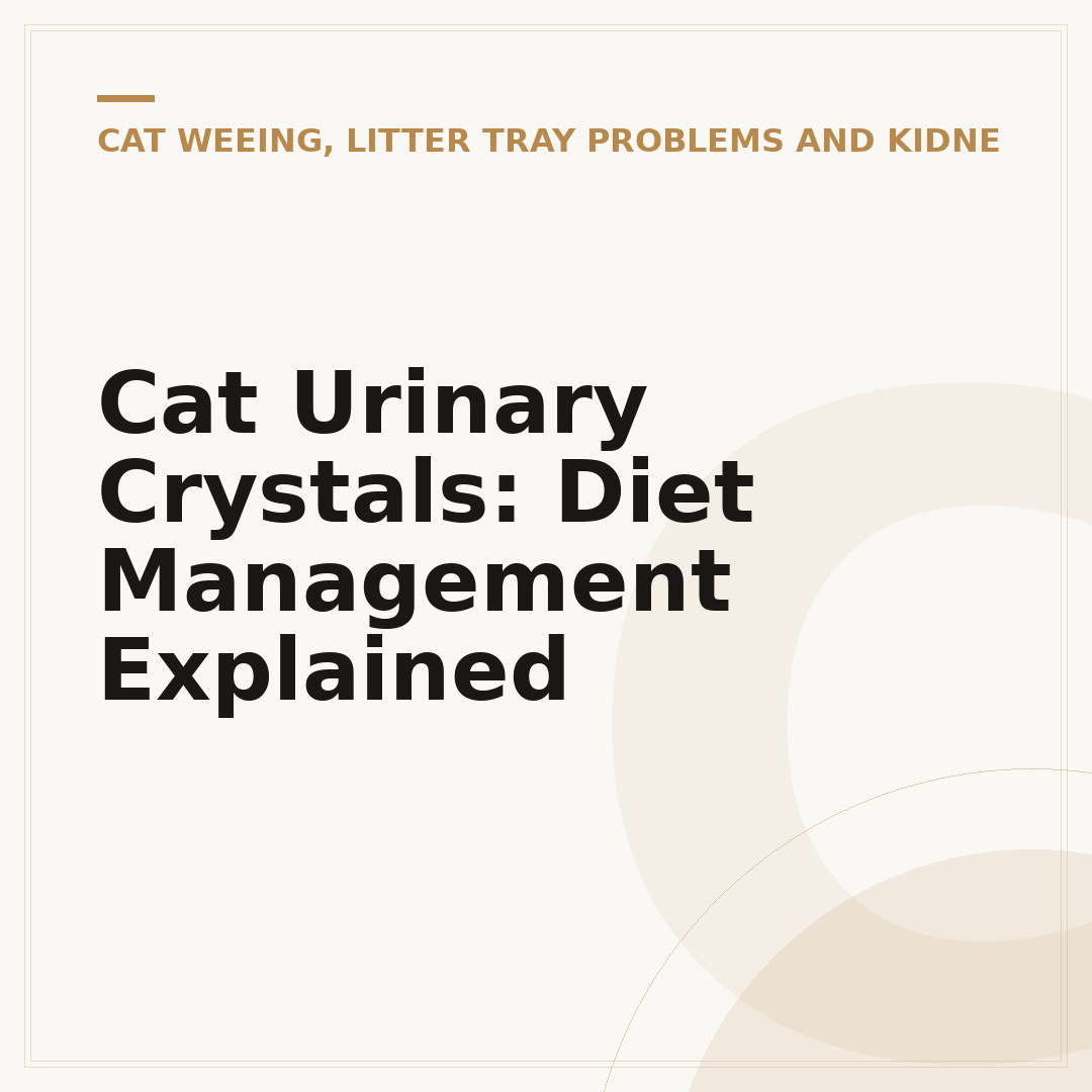 Cat Urinary Crystals: Diet Management Explained
