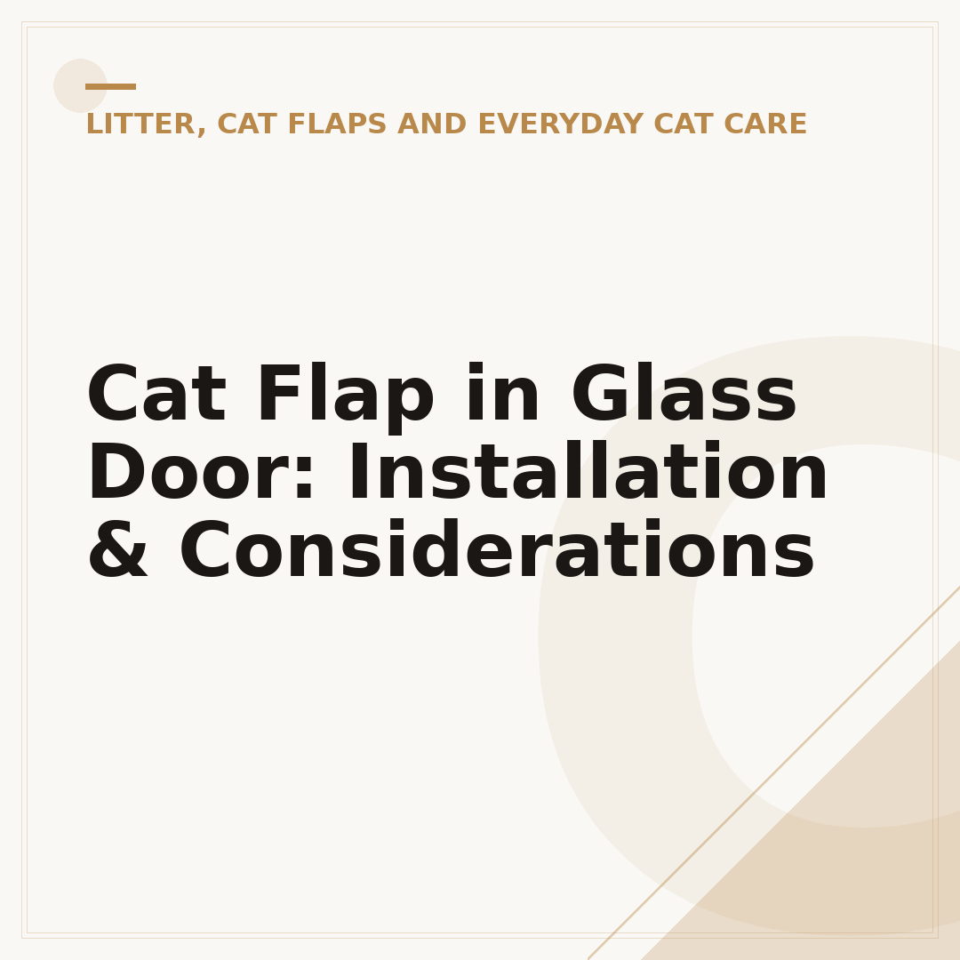 Cat Flap in Glass Door: Installation & Considerations