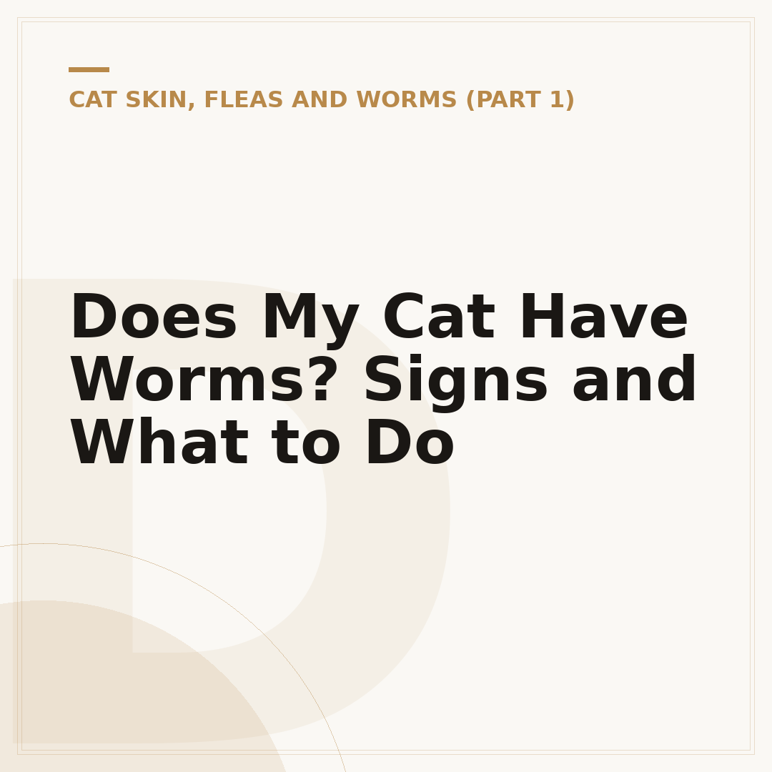 Does My Cat Have Worms? Signs and What to Do