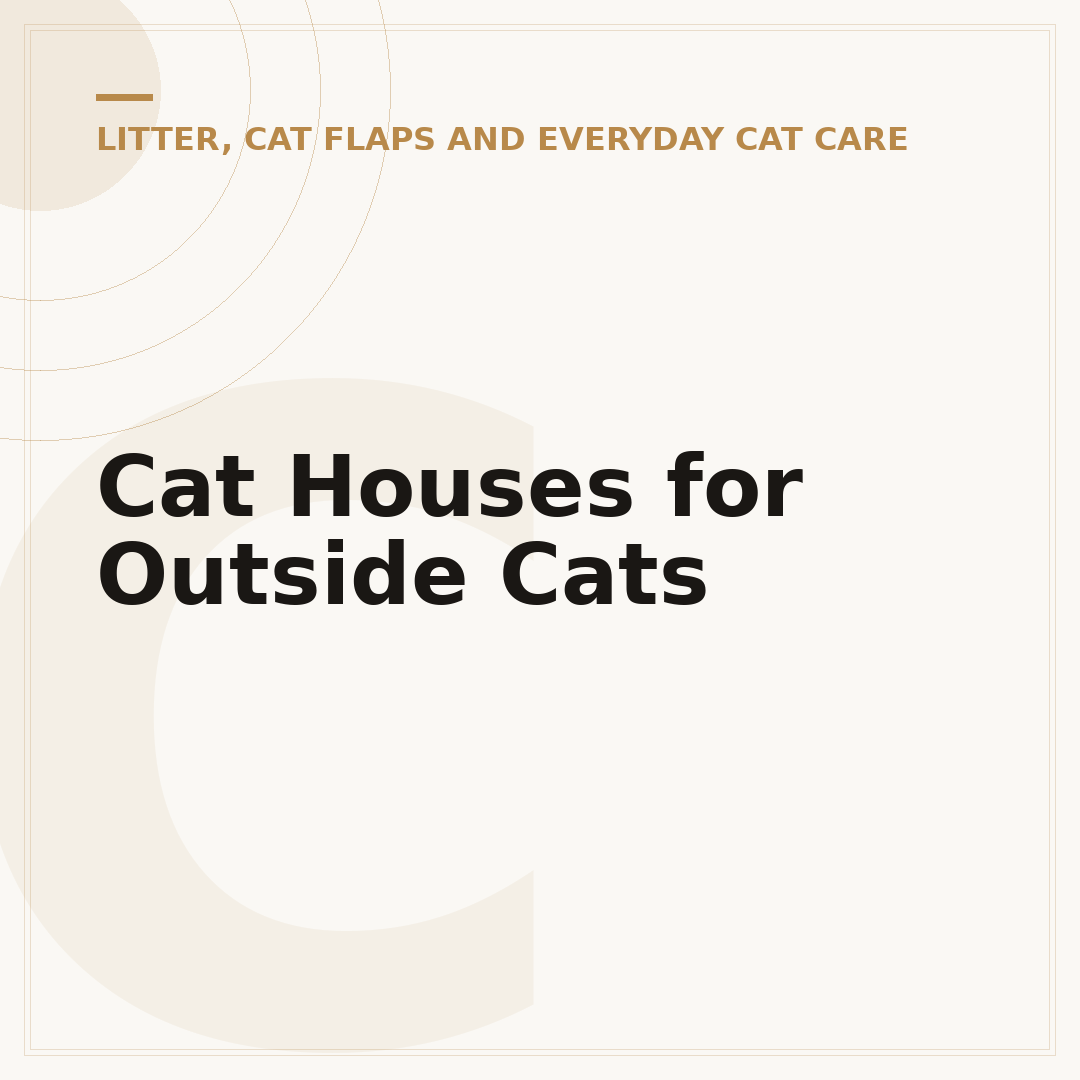 Cat Houses for Outside Cats