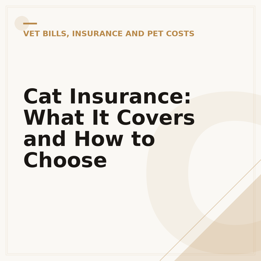 Cat Insurance: What It Covers and How to Choose