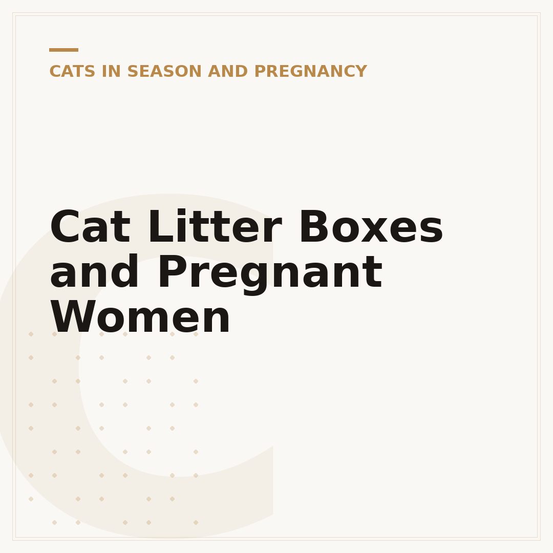 Cat Litter Boxes and Pregnant Women