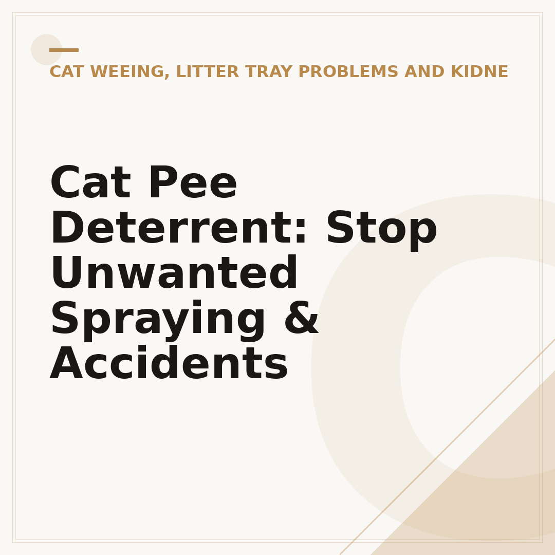 Cat Pee Deterrent: Stop Unwanted Spraying & Accidents