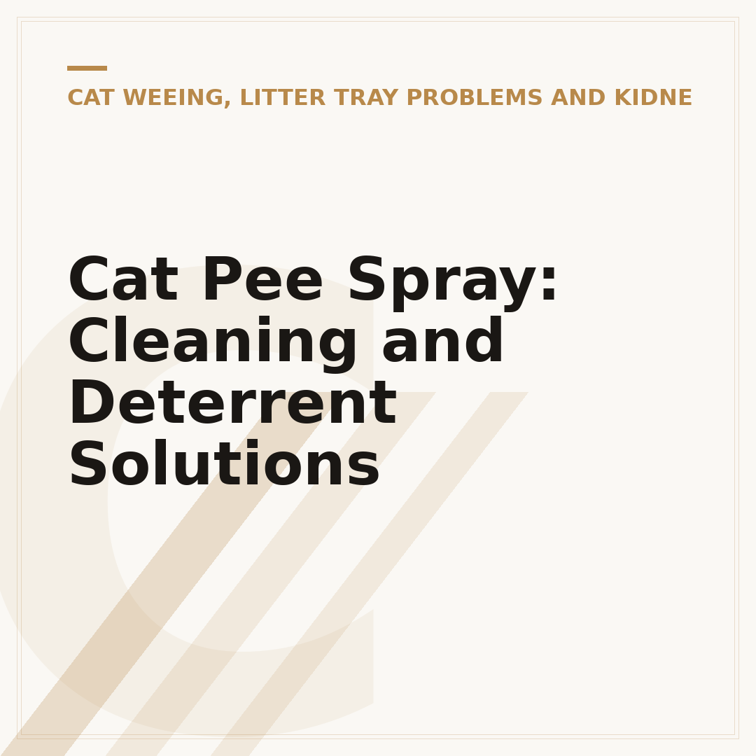 Cat Pee Spray: Cleaning and Deterrent Solutions