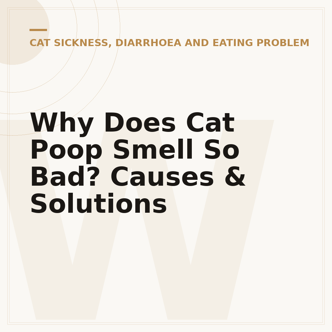 Why Does Cat Poop Smell So Bad? Causes & Solutions