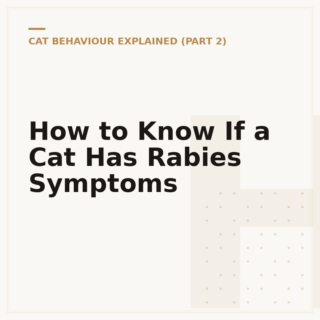 How to Know If a Cat Has Rabies Symptoms