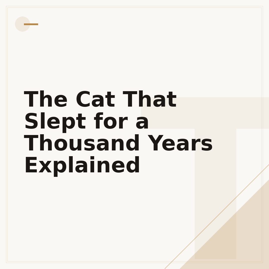 The Cat That Slept for a Thousand Years Explained