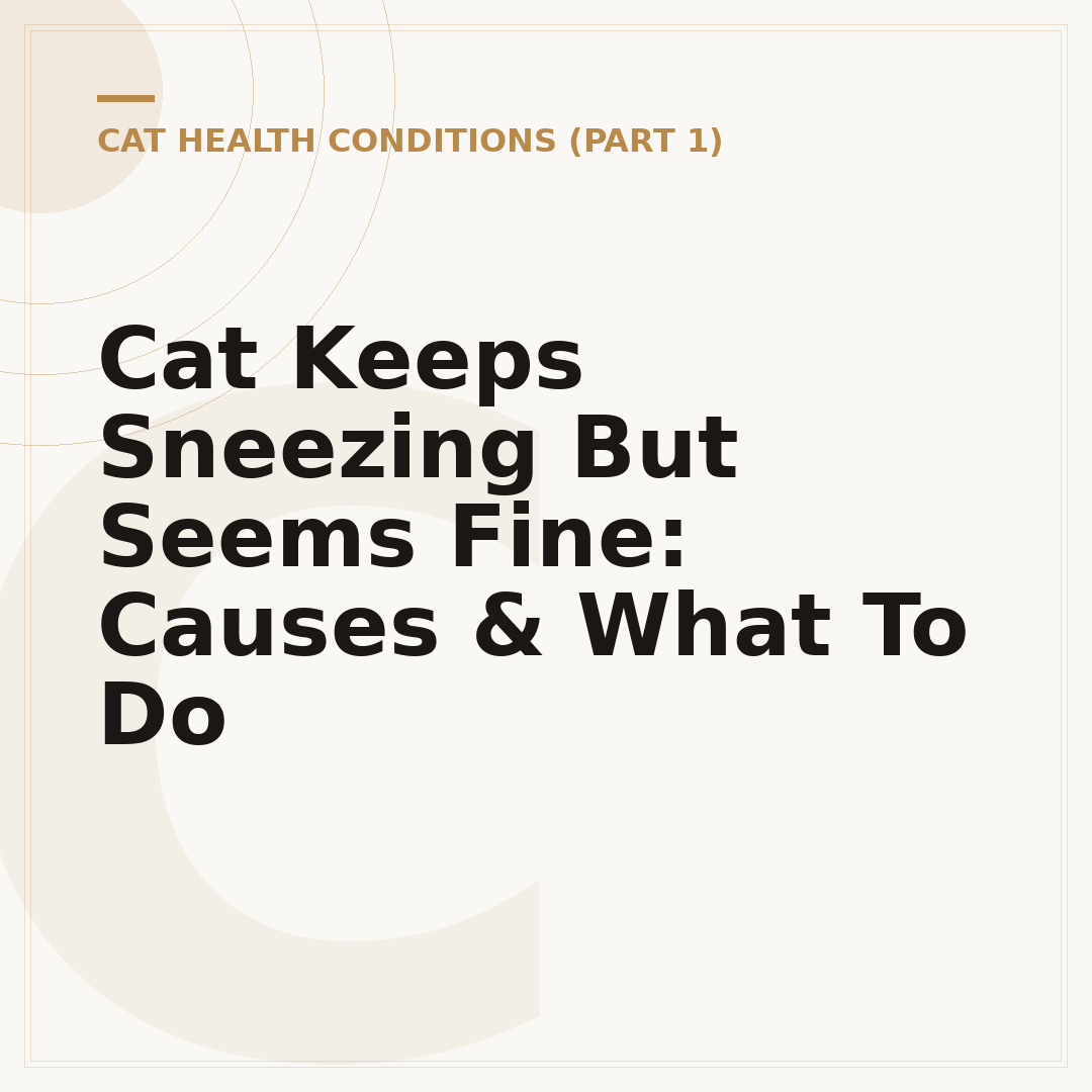 Cat Keeps Sneezing But Seems Fine: Causes & What To Do