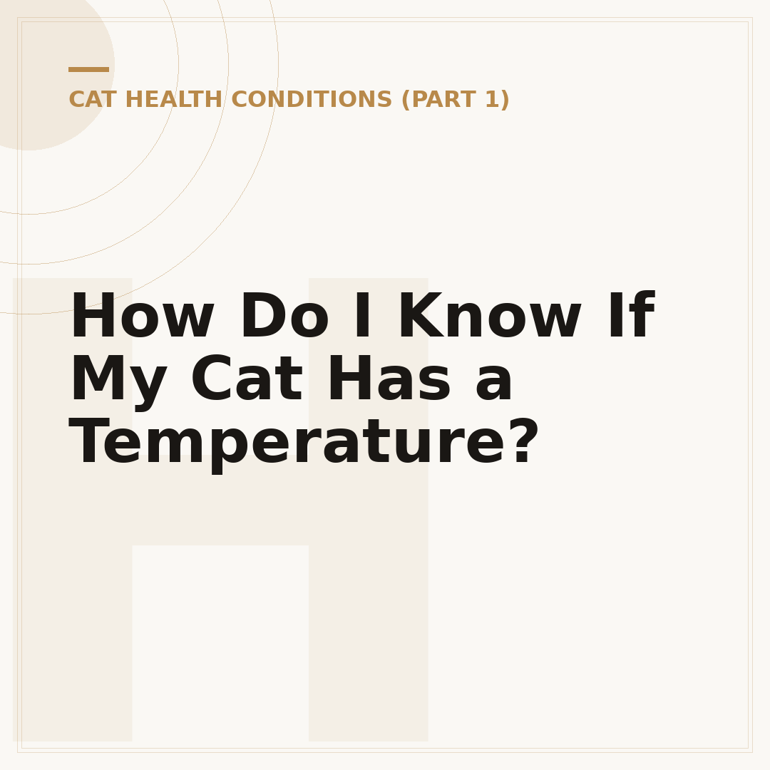 How Do I Know If My Cat Has a Temperature?