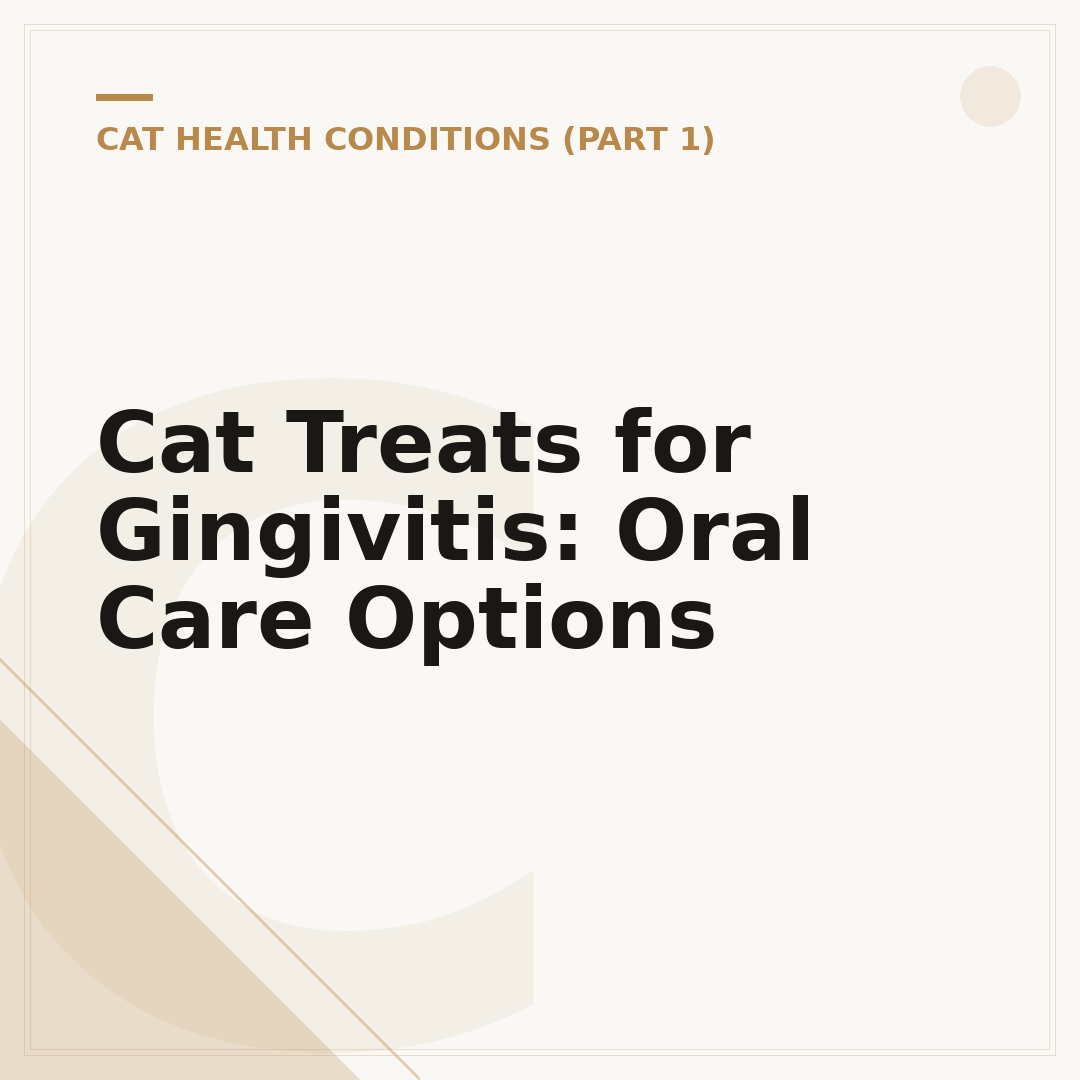 Cat Treats for Gingivitis: Oral Care Options