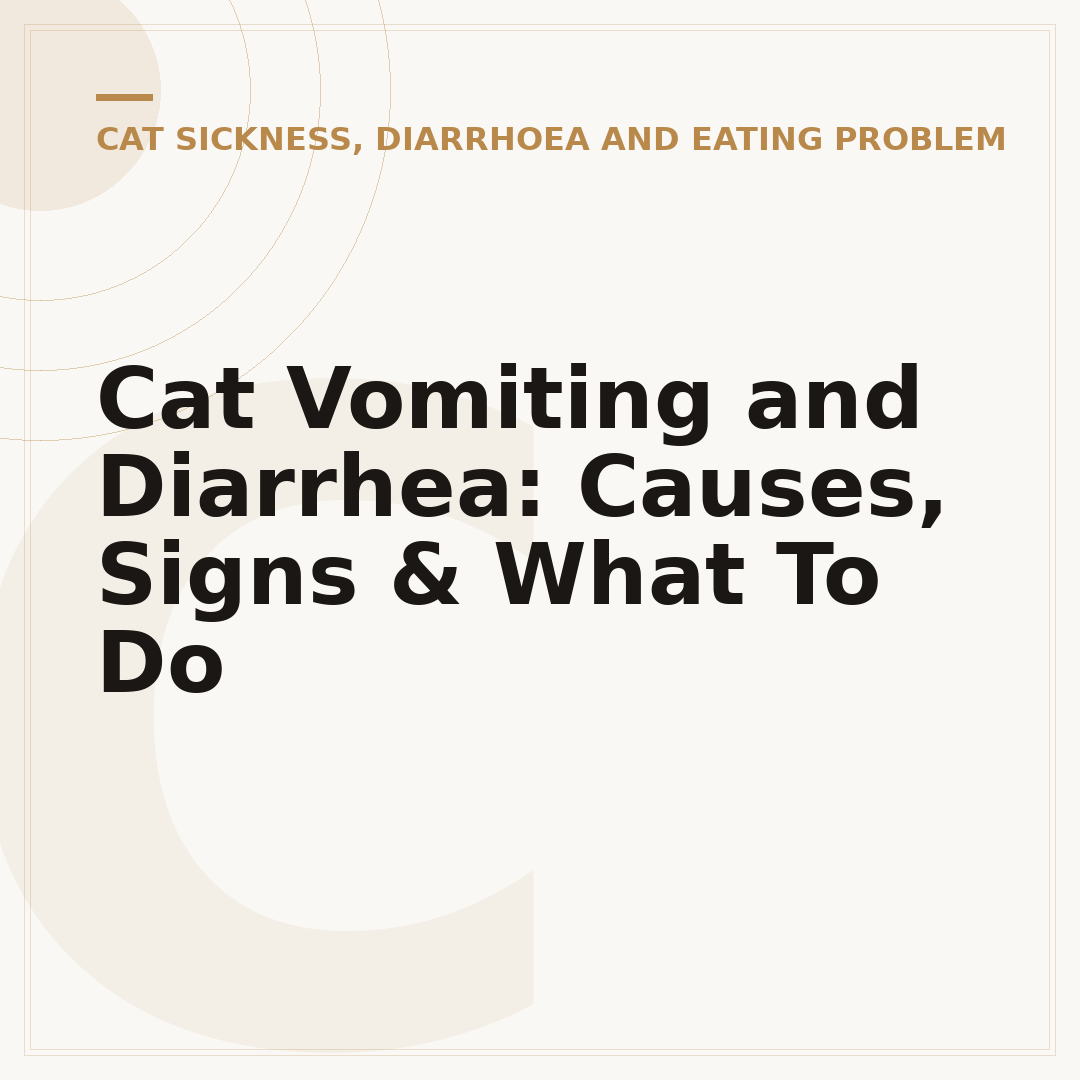 Cat Vomiting and Diarrhea: Causes, Signs & What To Do