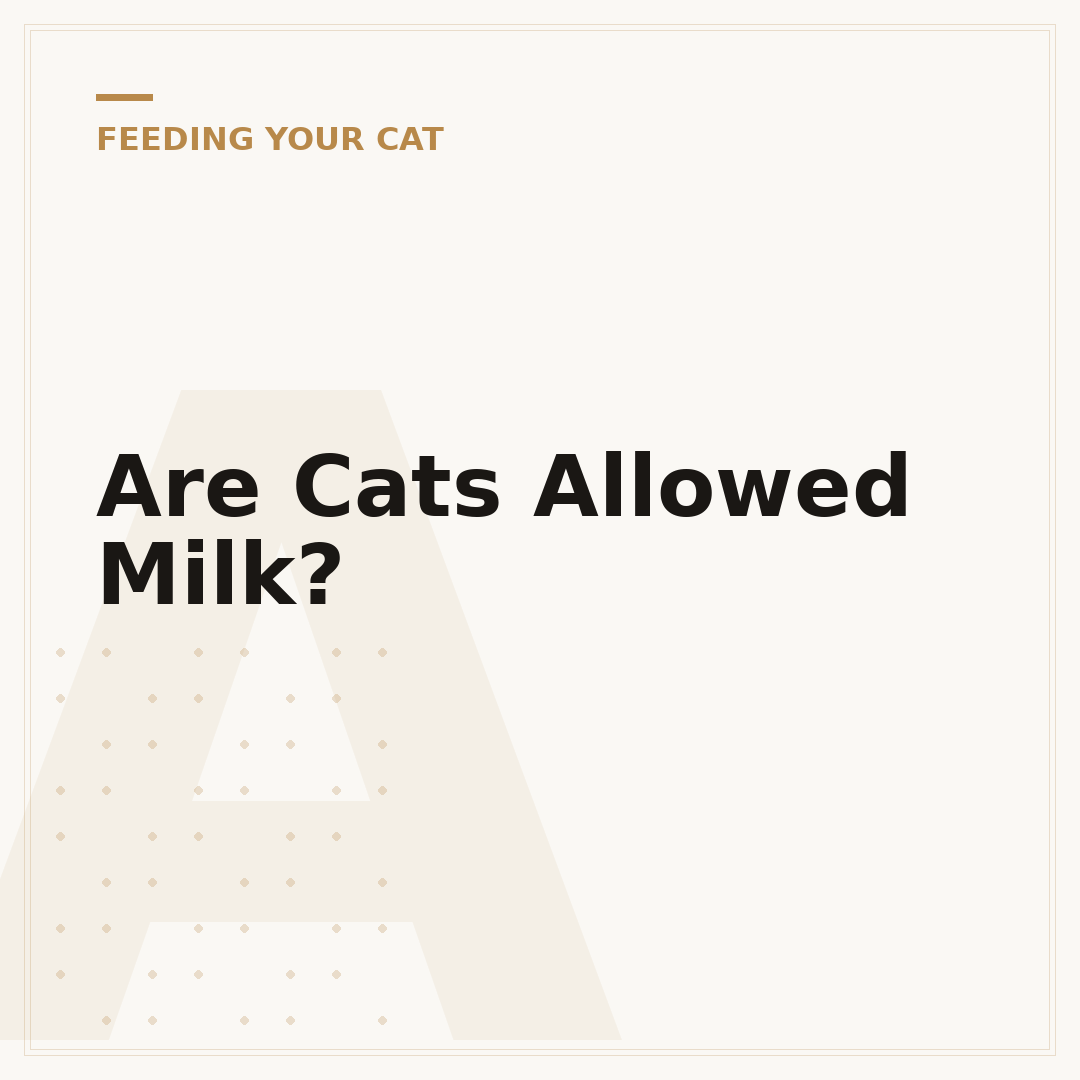Are Cats Allowed Milk?