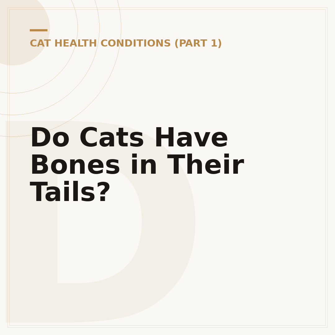Do Cats Have Bones in Their Tails?