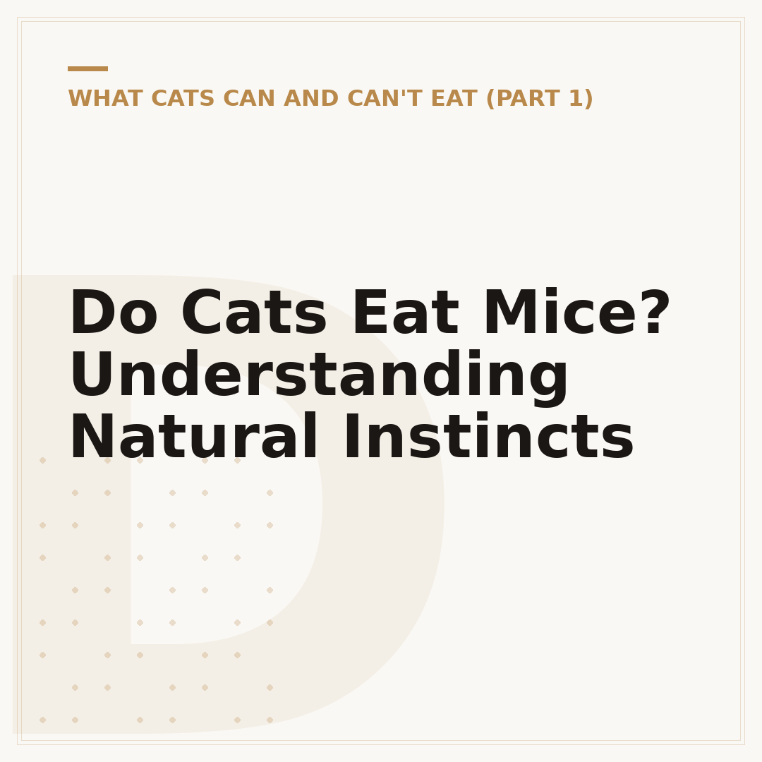 Do Cats Eat Mice? Understanding Natural Instincts