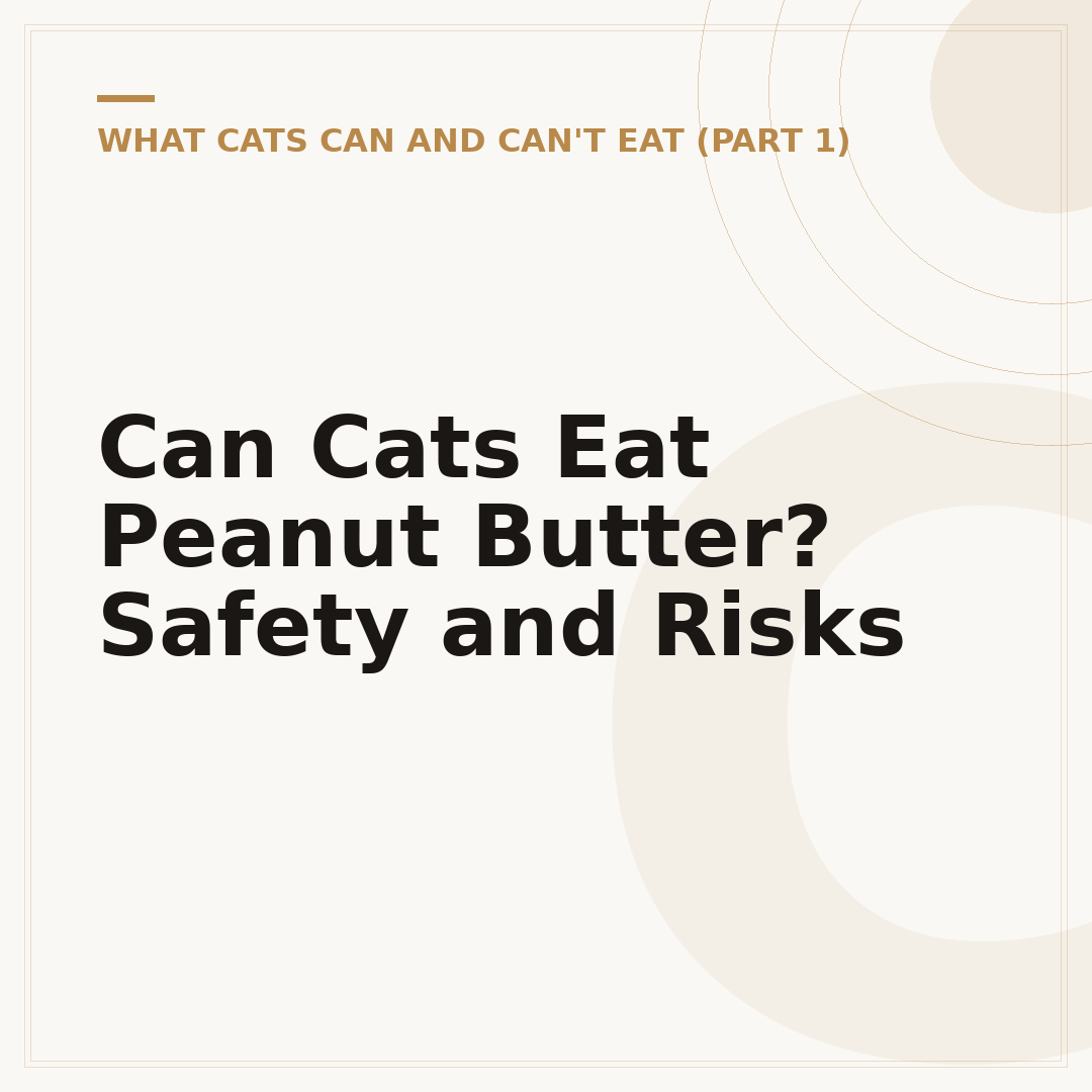 Can Cats Eat Peanut Butter? Safety and Risks