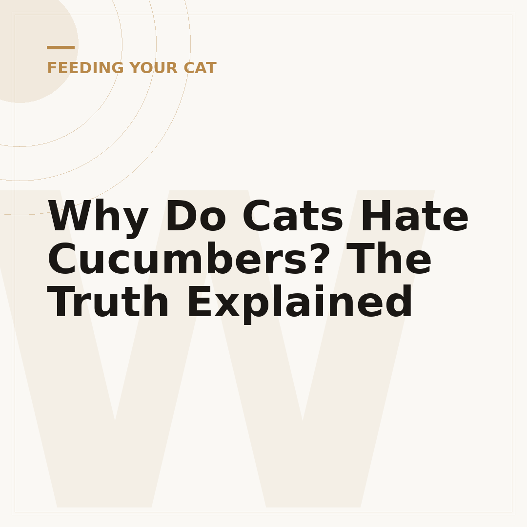 Why Do Cats Hate Cucumbers? The Truth Explained