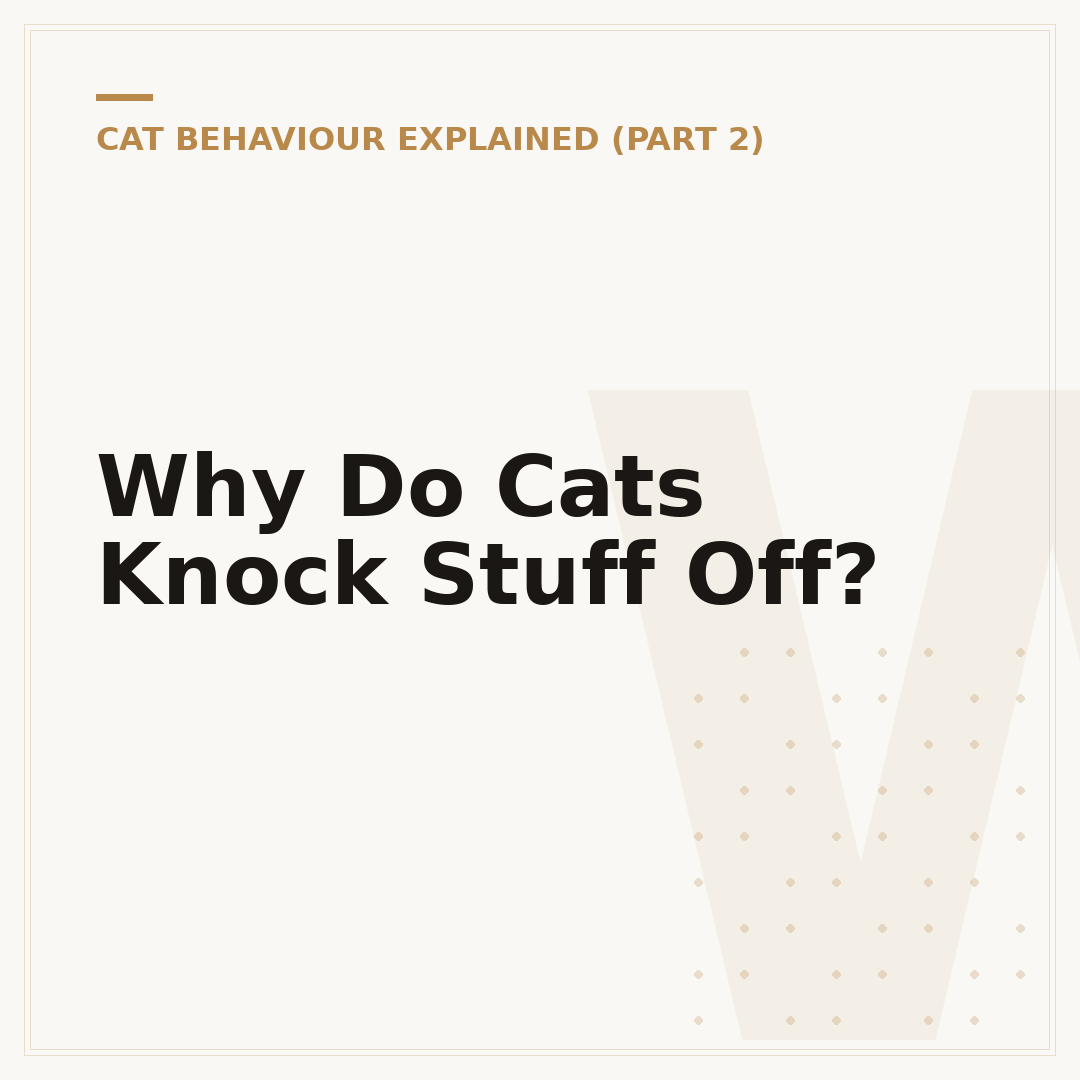 Why Do Cats Knock Stuff Off?