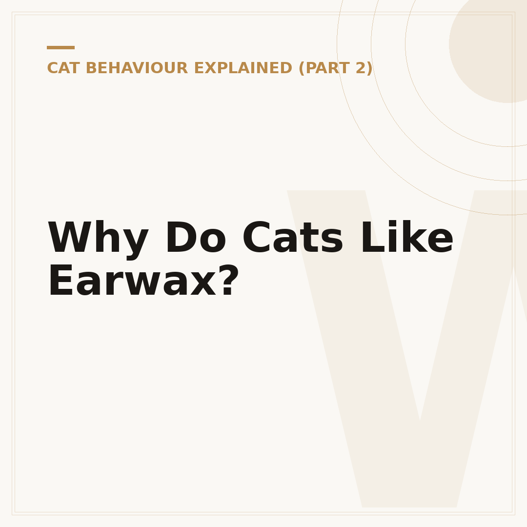 Why Do Cats Like Earwax?