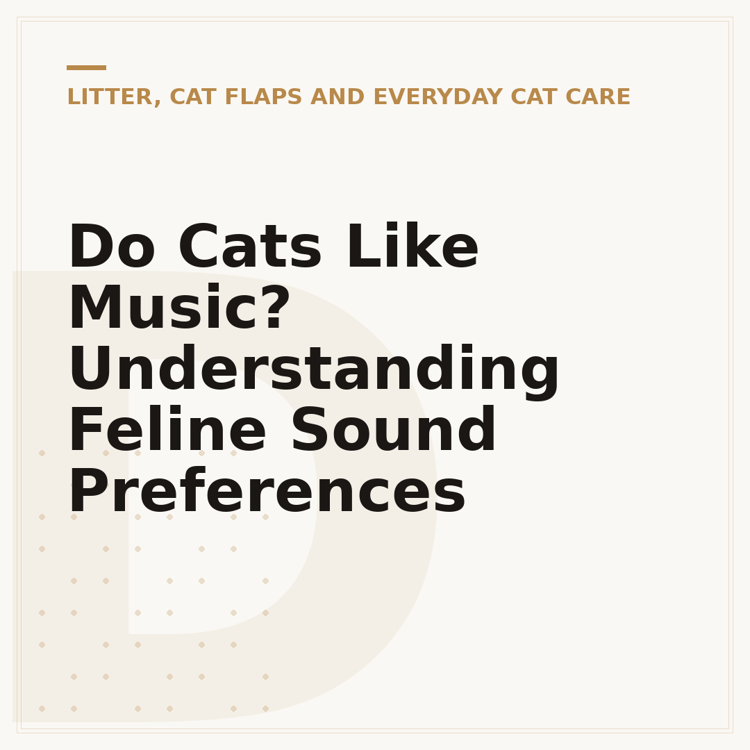 Do Cats Like Music? Understanding Feline Sound Preferences