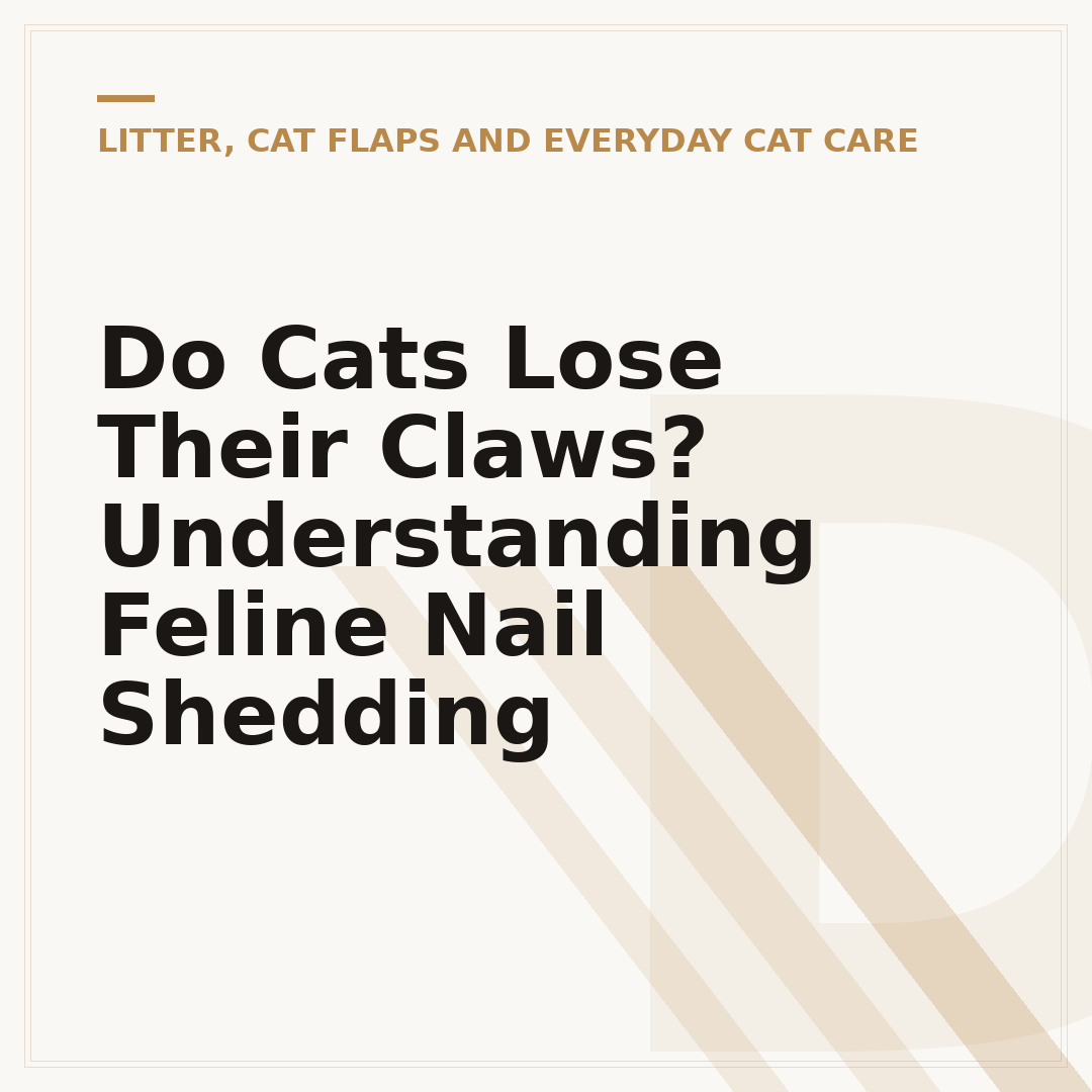 Do Cats Lose Their Claws? Understanding Feline Nail Shedding