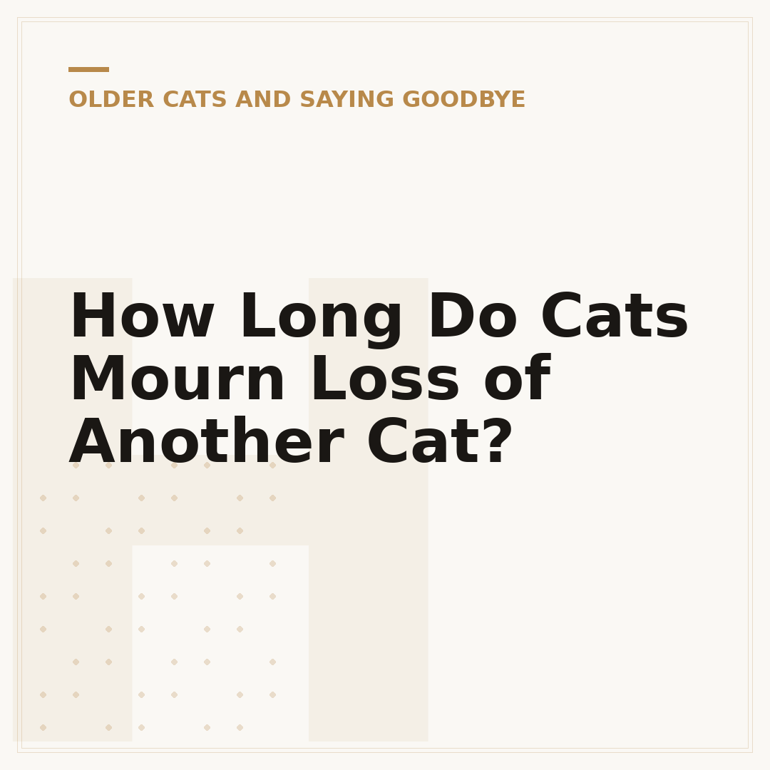 How Long Do Cats Mourn Loss of Another Cat?