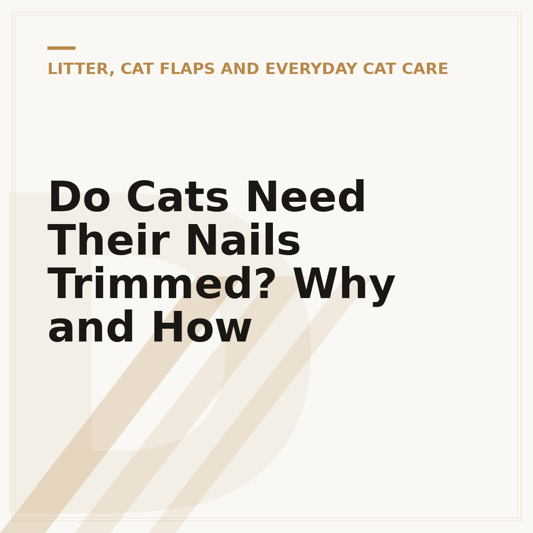 Do Cats Need Their Nails Trimmed? Why and How