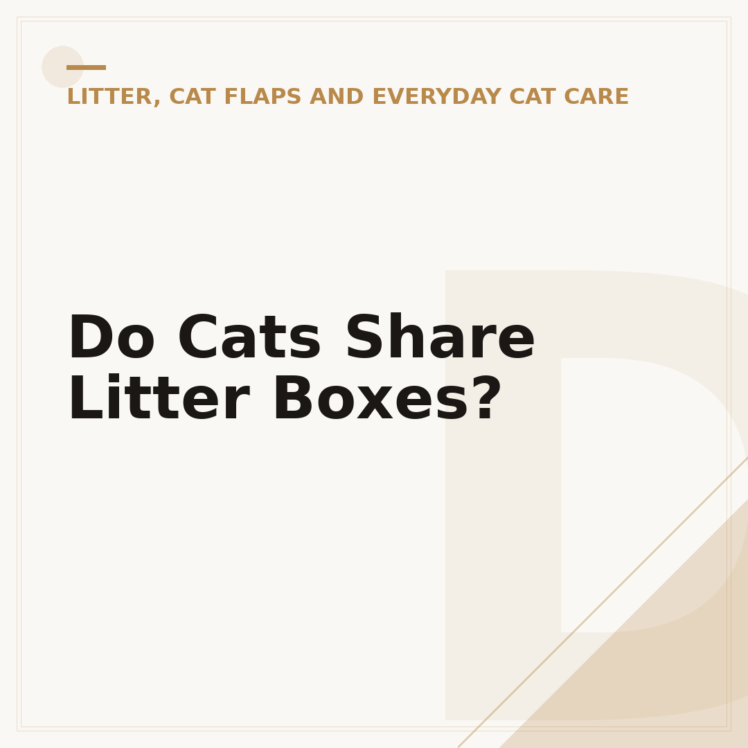 Do Cats Share Litter Boxes?