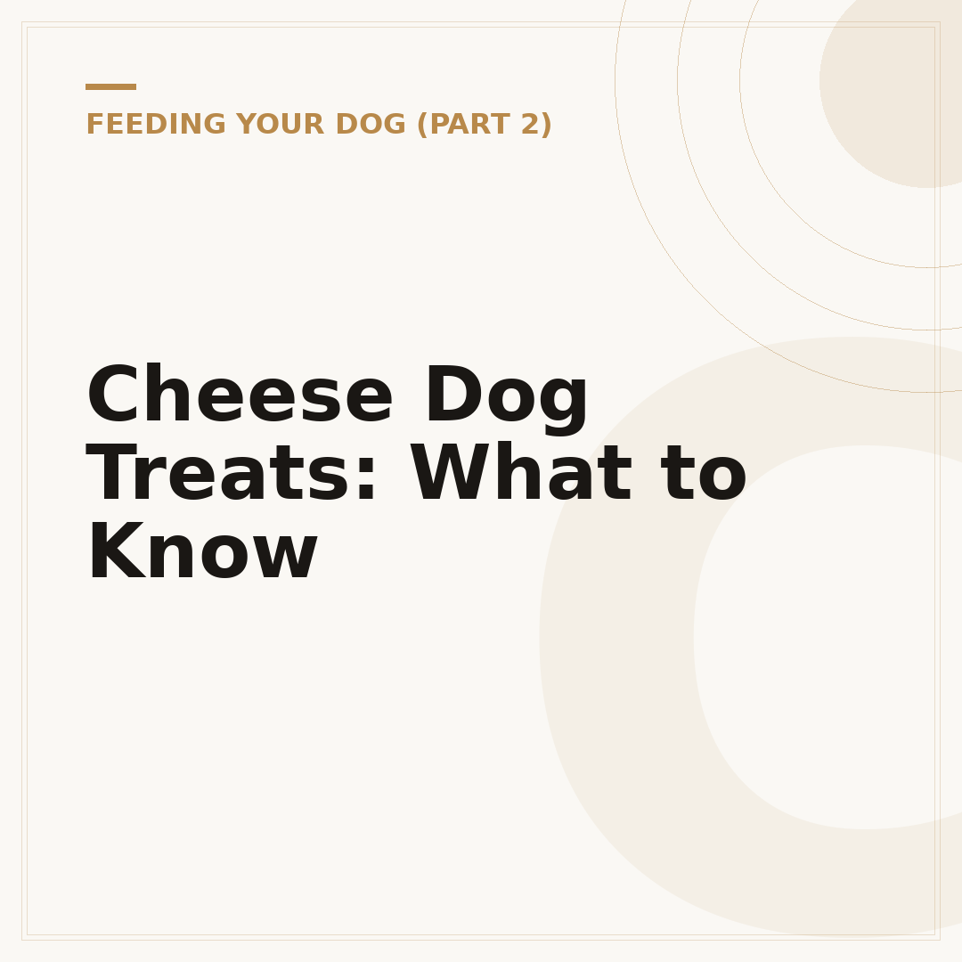 Cheese Dog Treats: What to Know