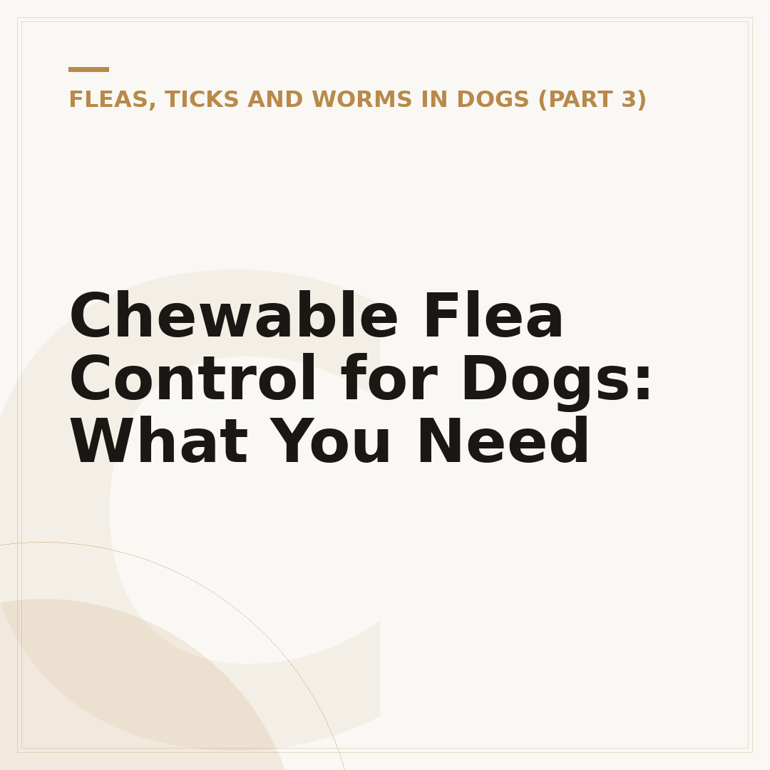 Chewable Flea Control for Dogs: What You Need