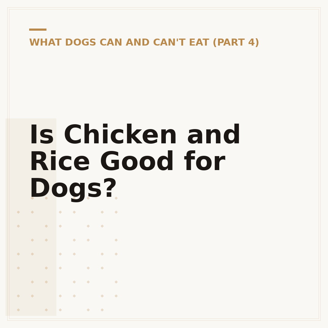 Is Chicken and Rice Good for Dogs?