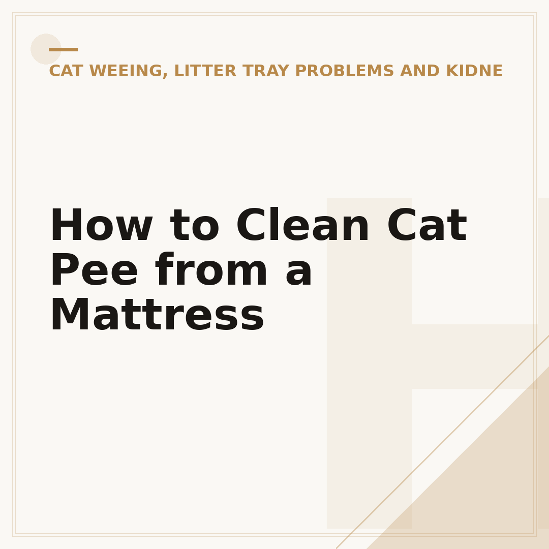 How to Clean Cat Pee from a Mattress