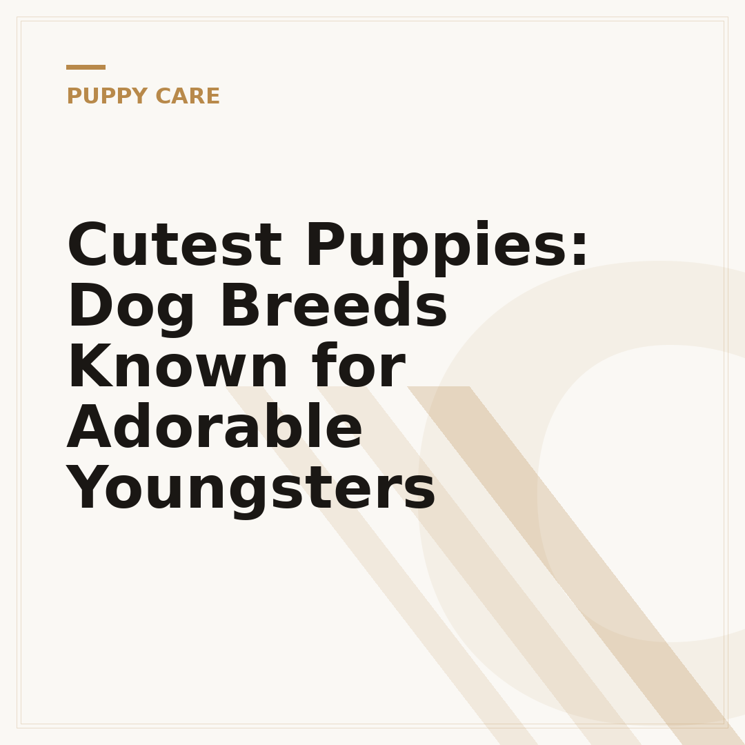 Cutest Puppies: Dog Breeds Known for Adorable Youngsters