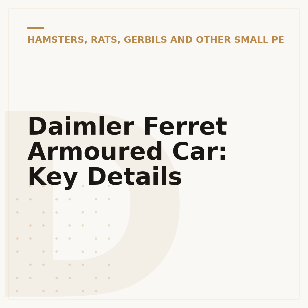 Daimler Ferret Armoured Car: Key Details